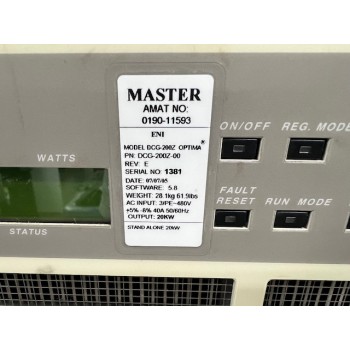 AMAT 0190-11593 ENI DCG-200Z-00 OPTIMA 20KW DC Power Supply